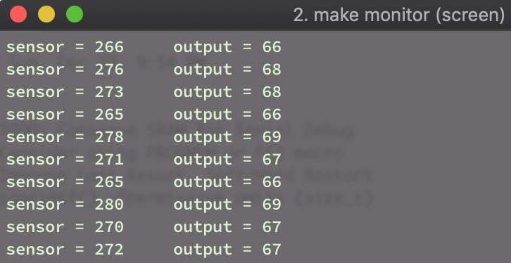 Establish serial connection command `make monitor` using native app `screen` on macOS 10.14.1 make monitor
