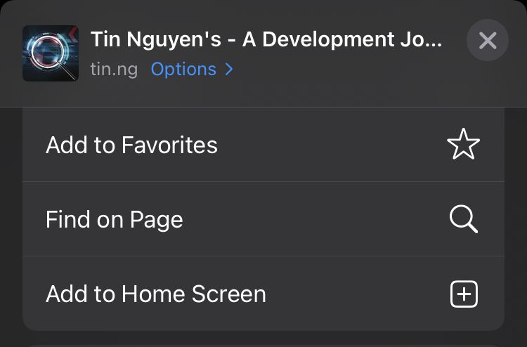 Add this blog as an App on iOS Add this blog as an App on iOS